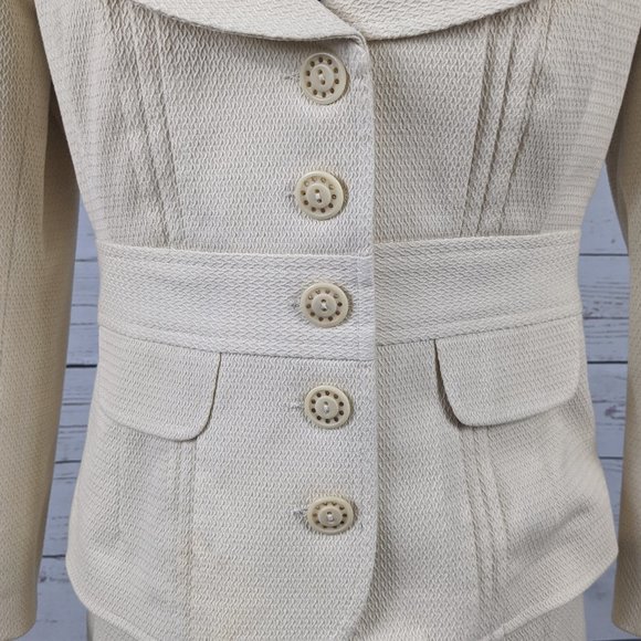 Nanette Lepore Blazer and Skirt set Ivory - Picture 5 of 16